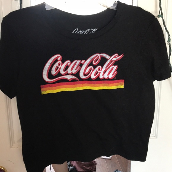Black coca-cola crop top - Picture 1 of 2